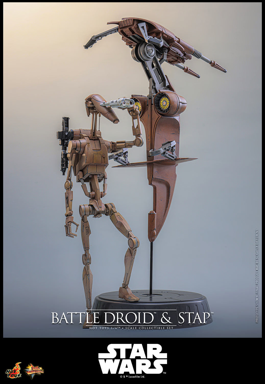 PRE-ORDER Hot Toys Star Wars The Phantom Menace Battle Droid & STAP 1/6th Scale Figure Set