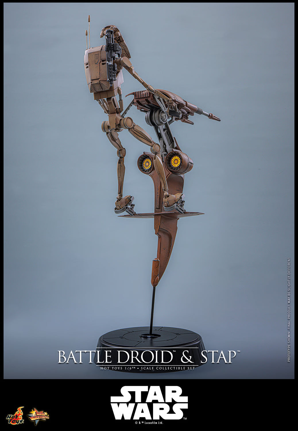 PRE-ORDER Hot Toys Star Wars The Phantom Menace Battle Droid & STAP 1/6th Scale Figure Set