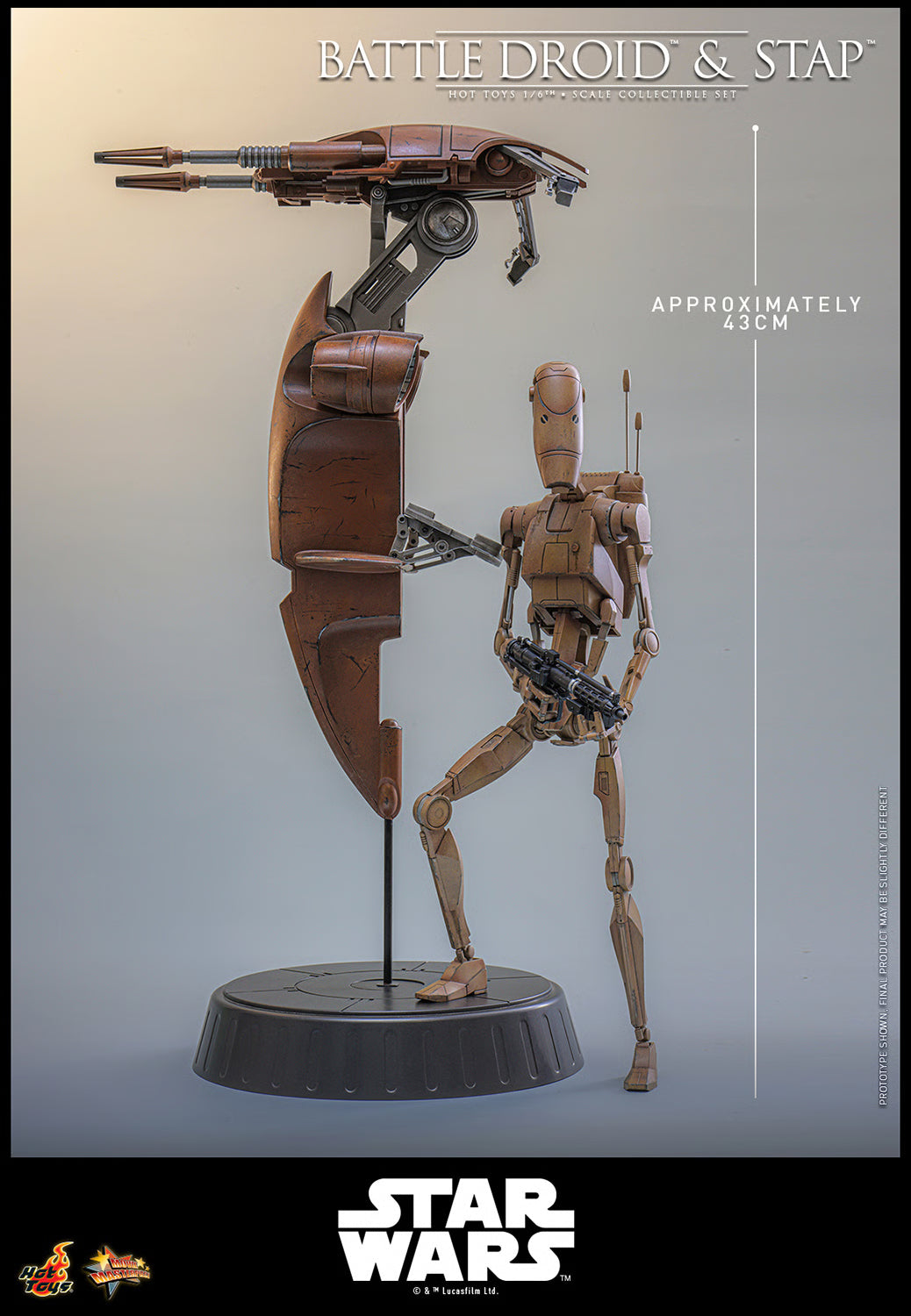 PRE-ORDER Hot Toys Star Wars The Phantom Menace Battle Droid & STAP 1/6th Scale Figure Set