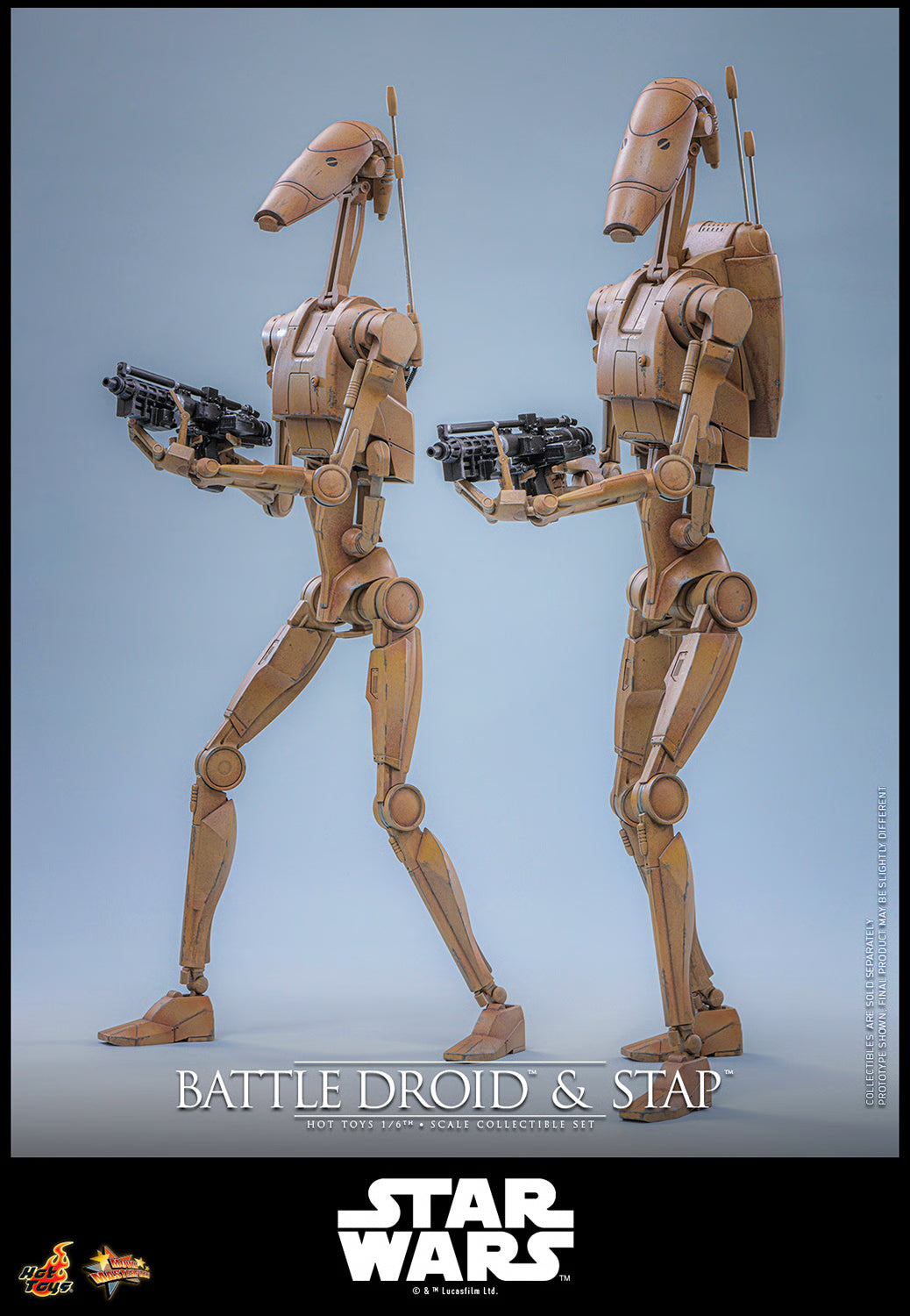 PRE-ORDER Hot Toys Star Wars The Phantom Menace Battle Droid & STAP 1/6th Scale Figure Set