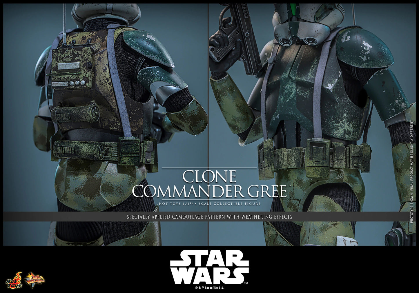 PRE-ORDER Star Wars Revenge of the Sith Clone Commander Gree 1/6th Scale Figure