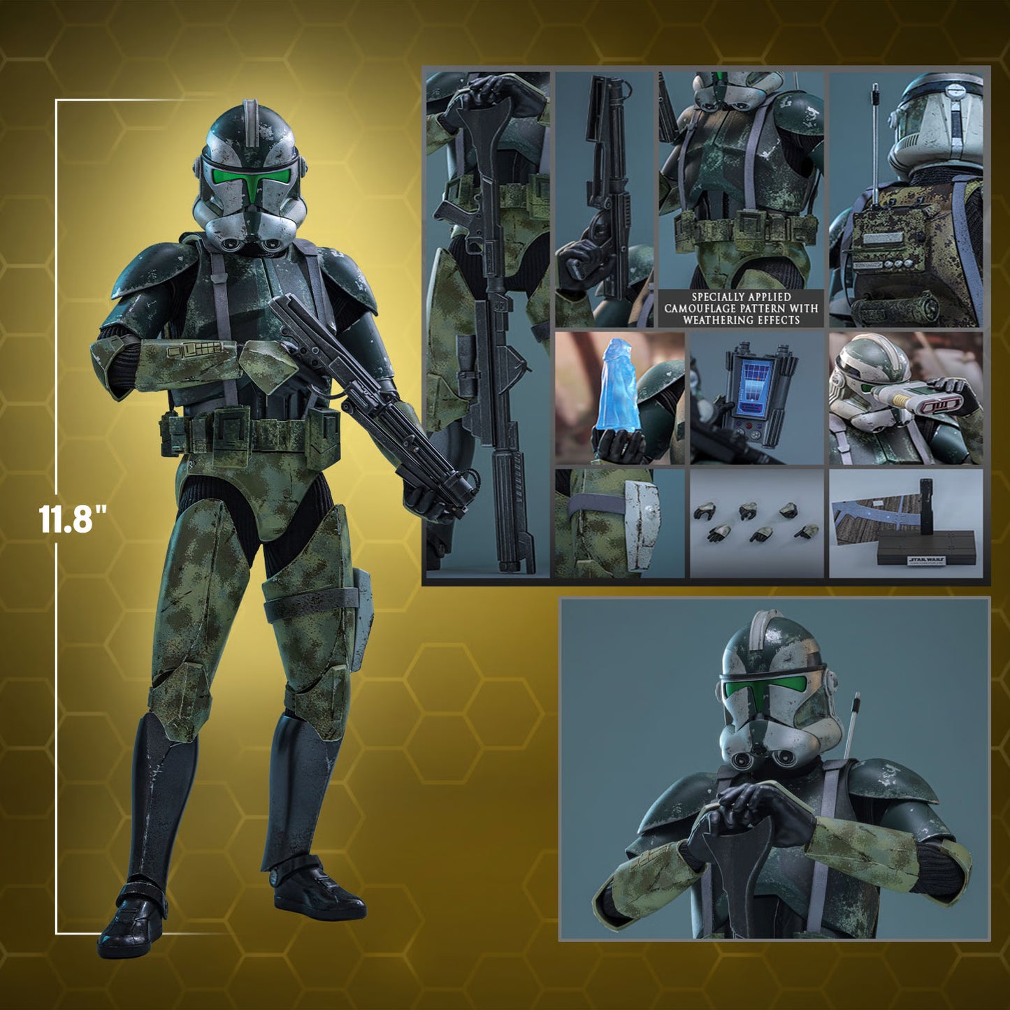 PRE-ORDER Star Wars Revenge of the Sith Clone Commander Gree 1/6th Scale Figure