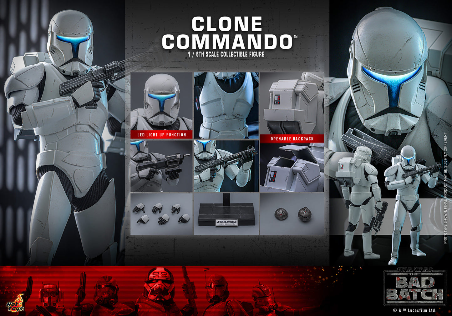 PRE-ORDER Clone Commando Sixth Scale Action Figure Hot Toys