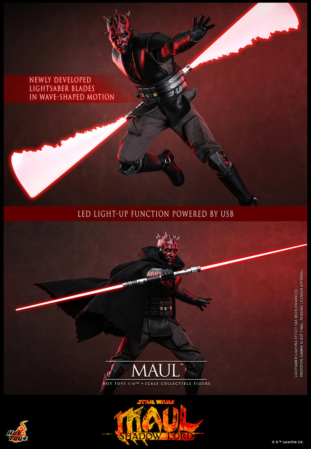 PRE-ORDER Hot Toys Star Wars Maul Shadow Lord Darth Maul 1/6th Figure