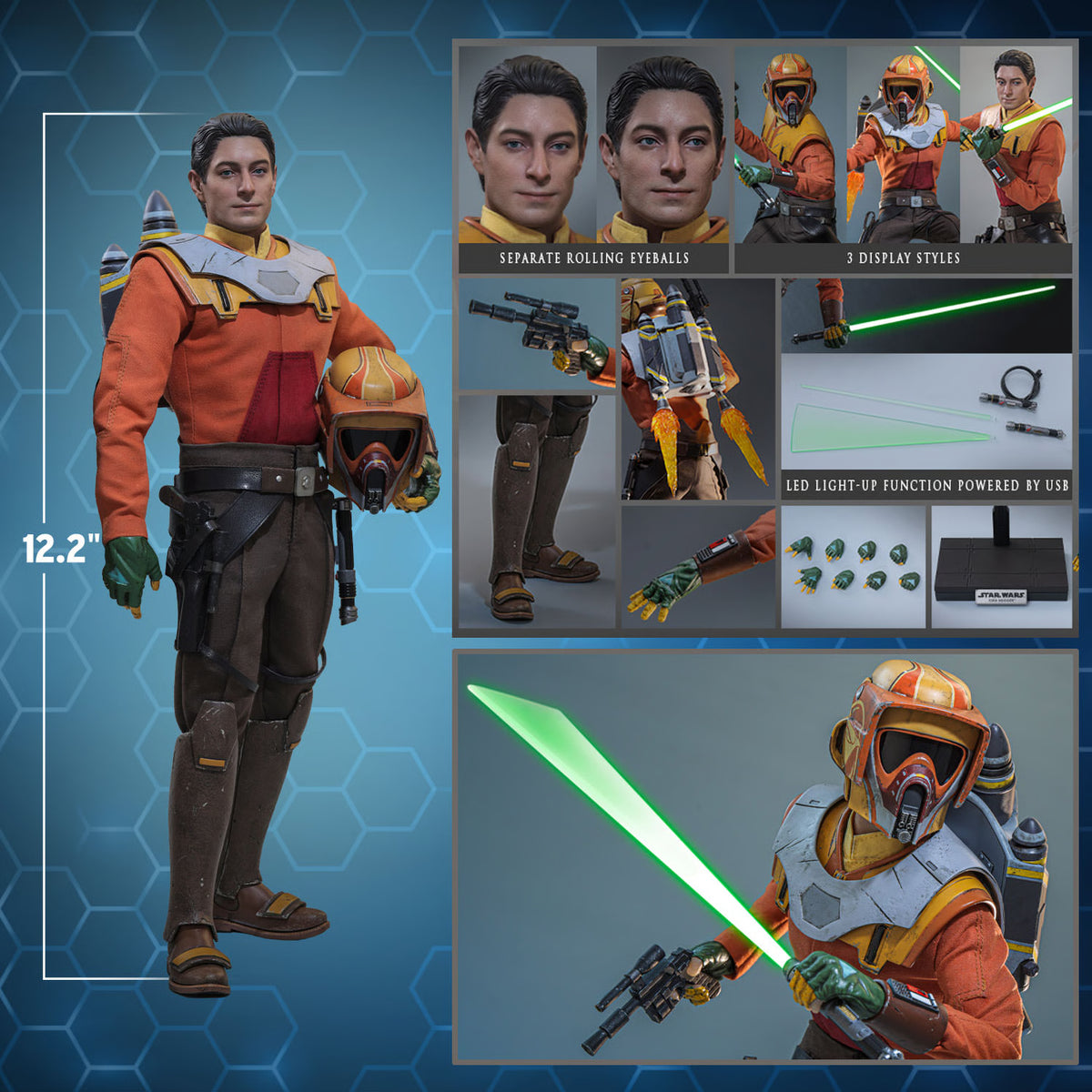 PRE-ORDER Hot Toys Star Wars Rebels Ezra Bridger 1/6th Scale Figure