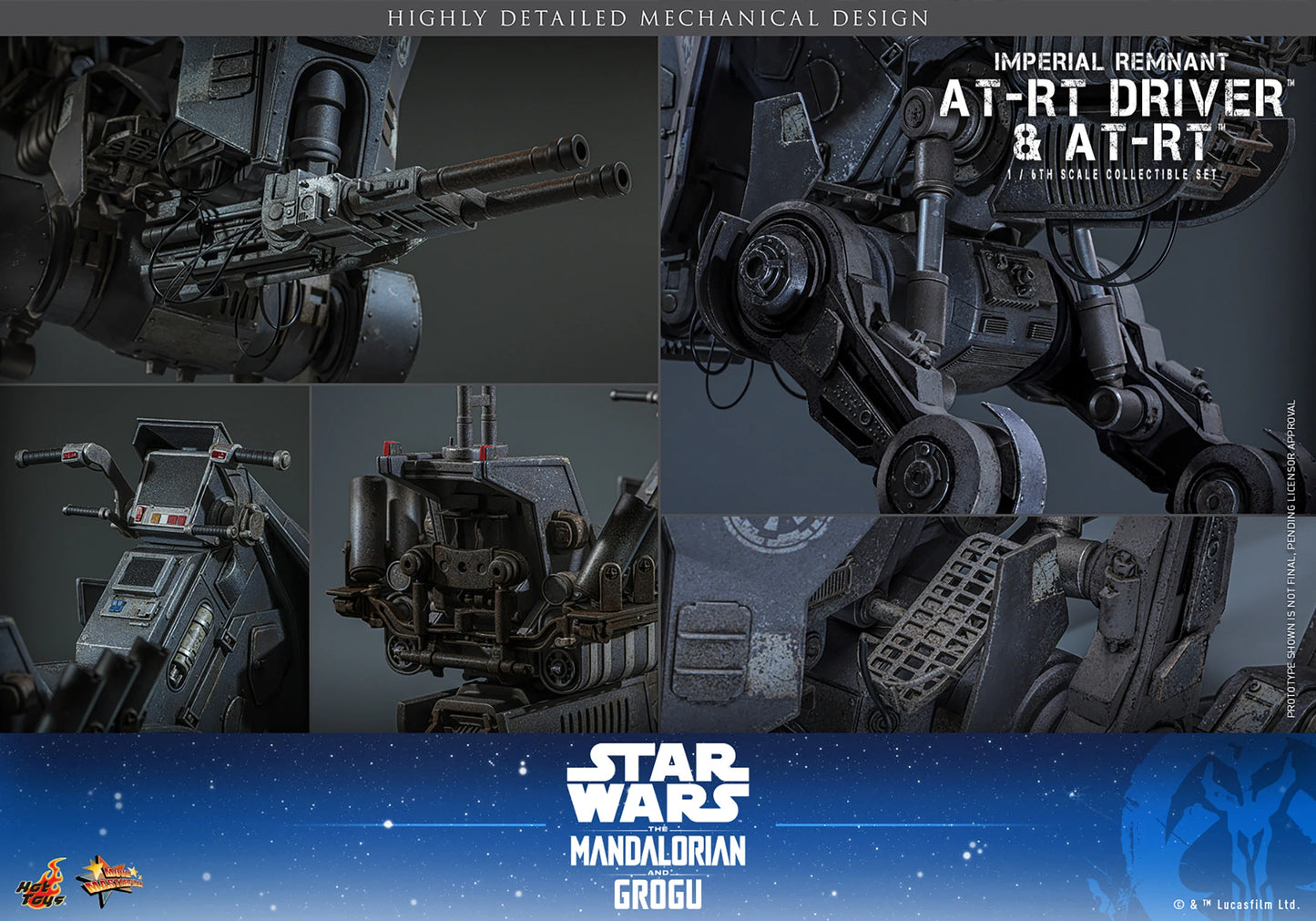 PRE-ORDER Hot Toys Star Wars Imperial Remnant AT-RT Driver and AT-RT Sixth Scale Collectible Set