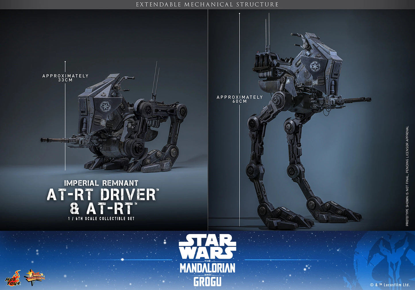 PRE-ORDER Hot Toys Star Wars Imperial Remnant AT-RT Driver and AT-RT Sixth Scale Collectible Set