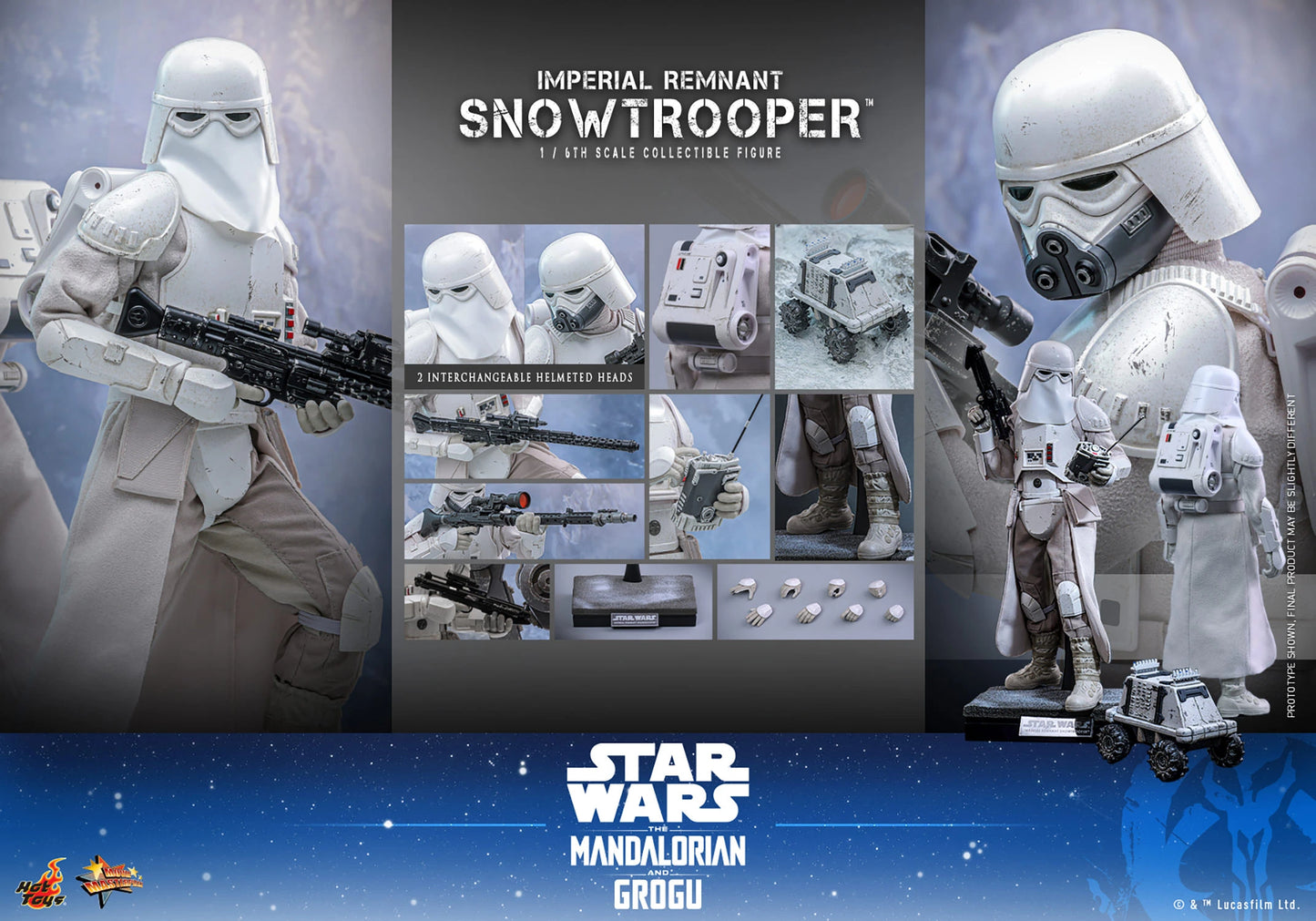 PRE-ORDER Hot Toys Star Wars The Mandalorian & Grogu Imperial Remnant Snowtrooper 1/6th Scale Figure