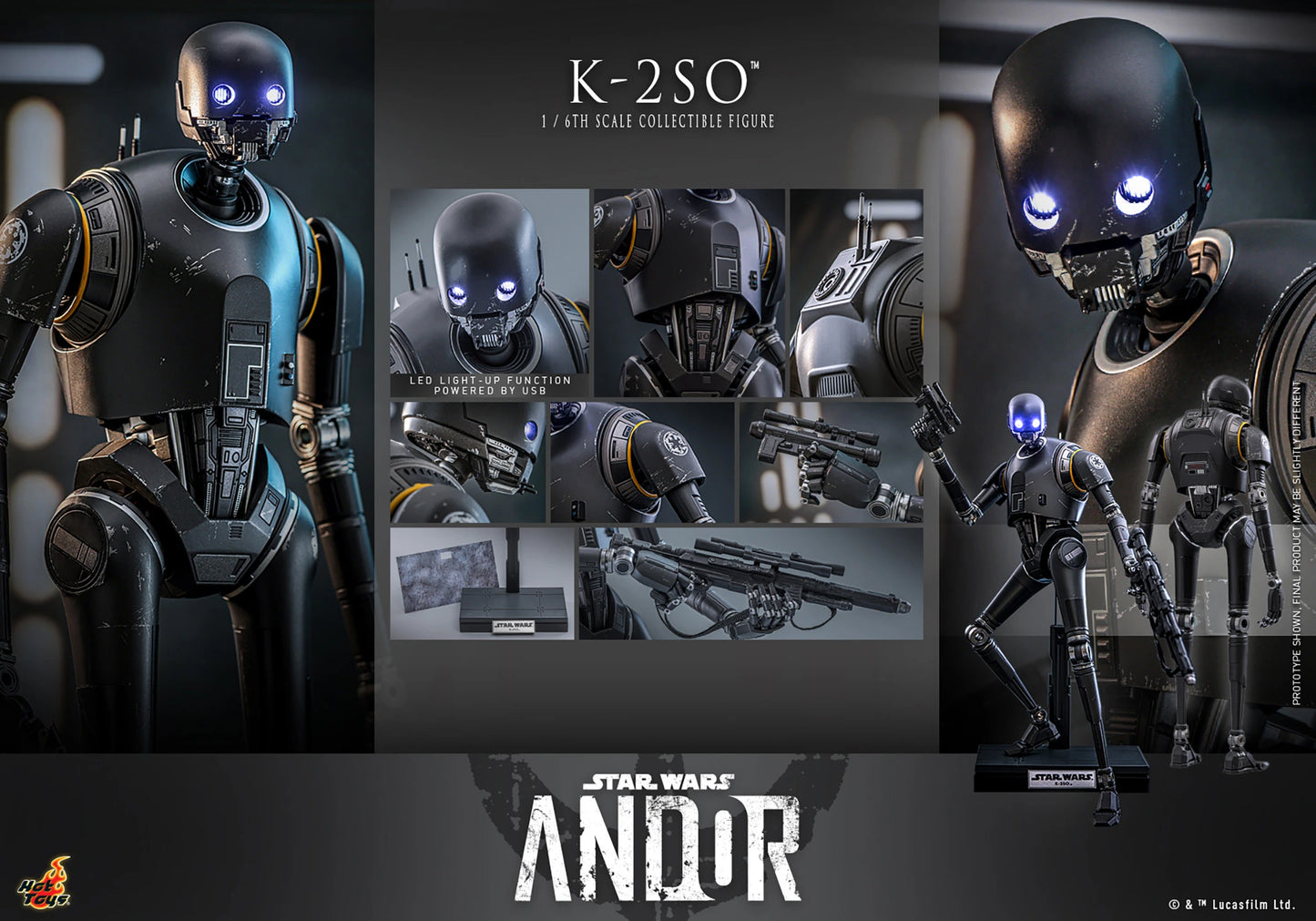 PRE-ORDER Hot Toys Star Wars Andor K-2SO Sixth Scale Figure