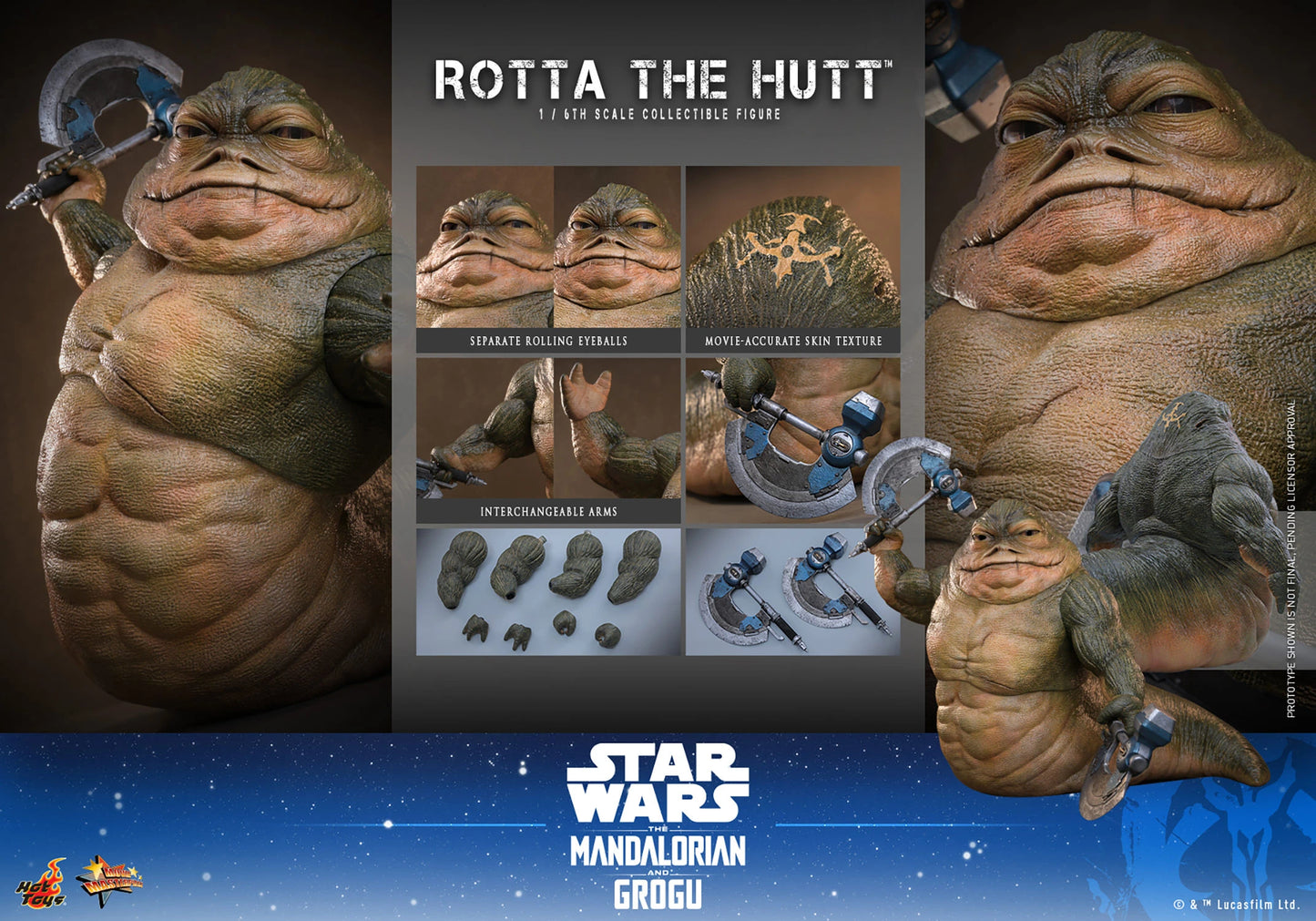 PRE-ORDER Hot Toys Star Wars Rotta The Hutt™ 1/6th Scale Figure