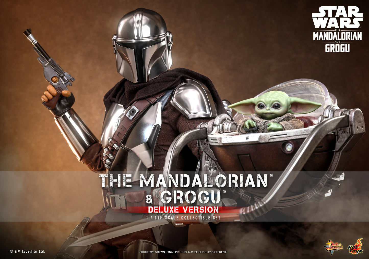 PRE-ORDER Hot Toys Star Wars: The Mandalorian & Grogu Deluxe Version Sixth Scale Figure Set