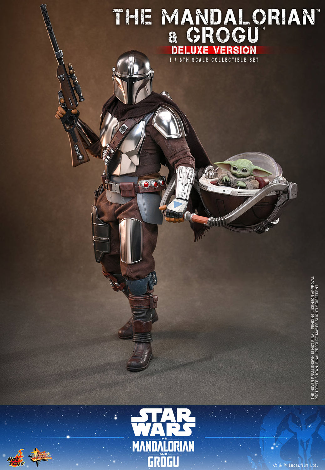 PRE-ORDER Hot Toys Star Wars: The Mandalorian & Grogu Deluxe Version Sixth Scale Figure Set