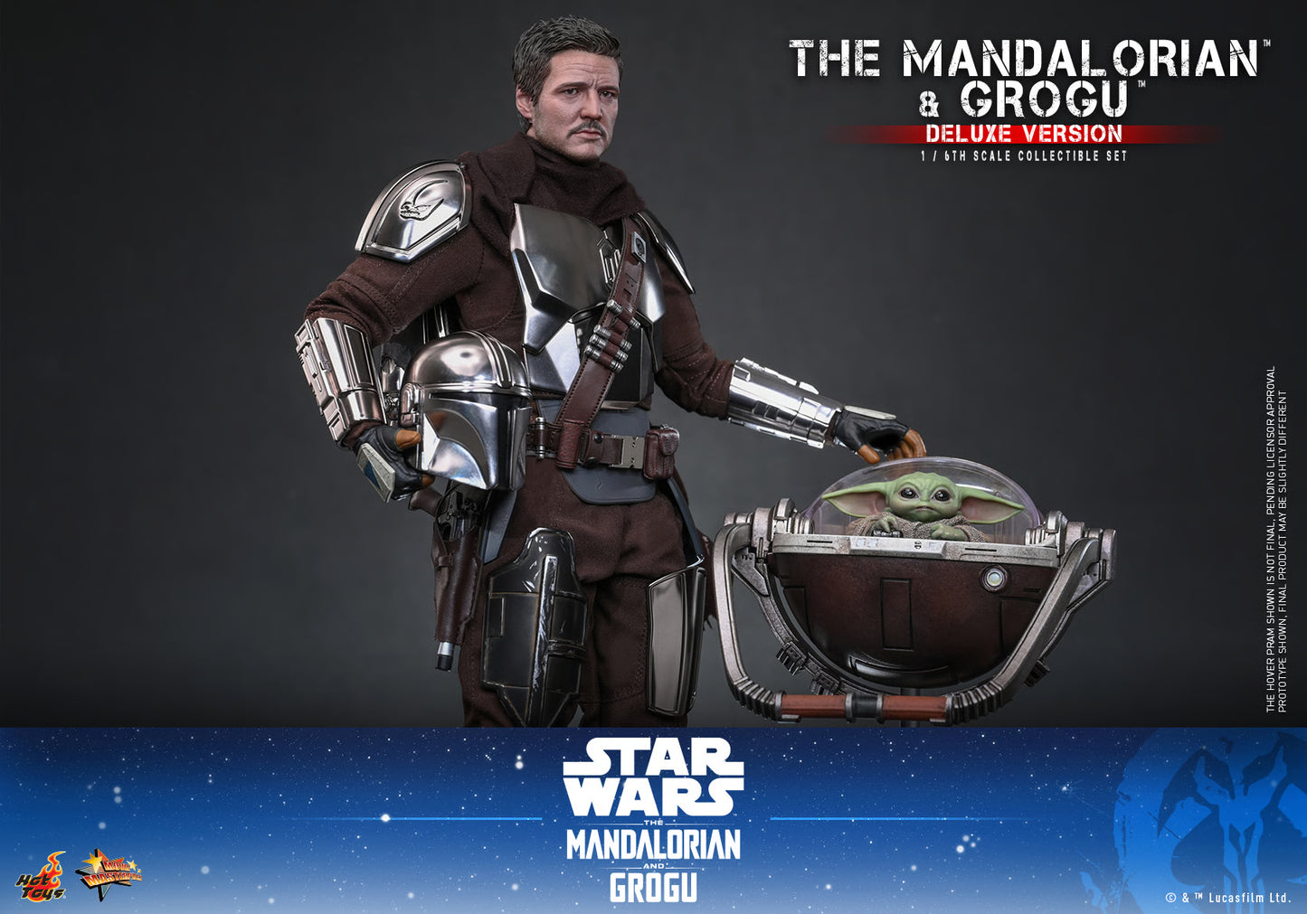 PRE-ORDER Hot Toys Star Wars: The Mandalorian & Grogu Deluxe Version Sixth Scale Figure Set