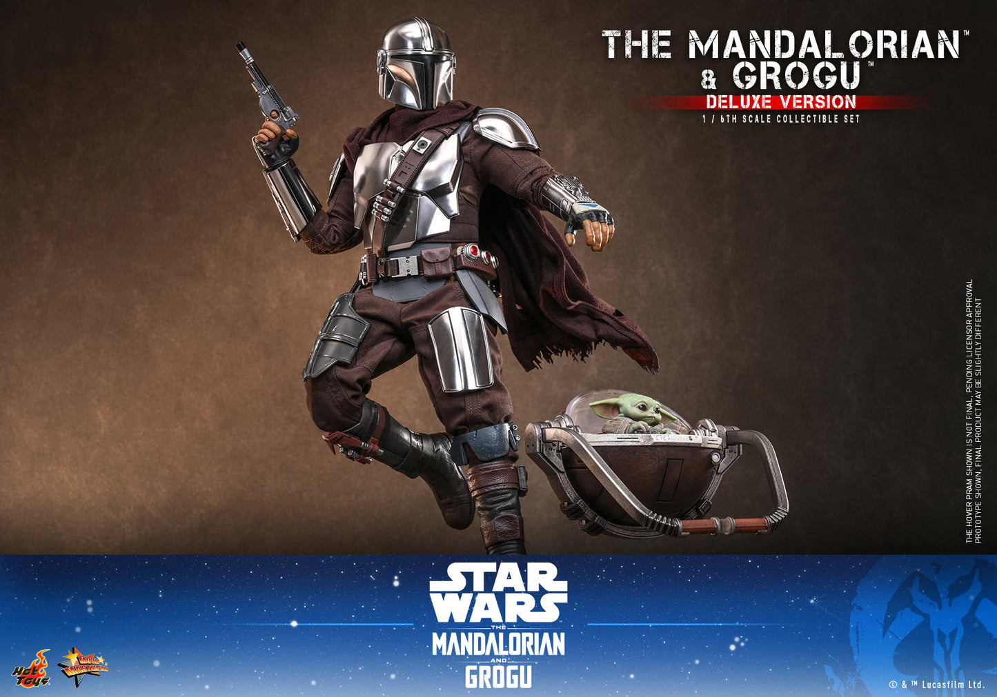PRE-ORDER Hot Toys Star Wars: The Mandalorian & Grogu Deluxe Version Sixth Scale Figure Set