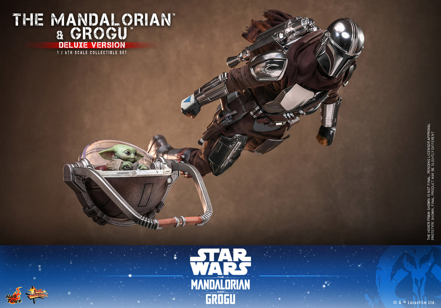 PRE-ORDER Hot Toys Star Wars: The Mandalorian & Grogu Deluxe Version Sixth Scale Figure Set