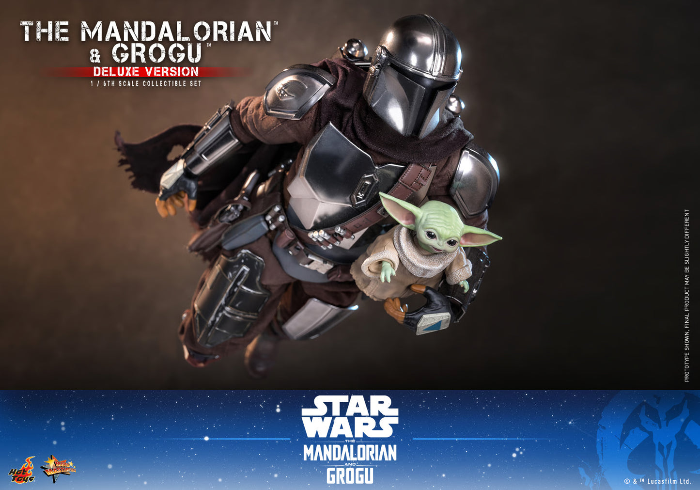 PRE-ORDER Hot Toys Star Wars: The Mandalorian & Grogu Deluxe Version Sixth Scale Figure Set