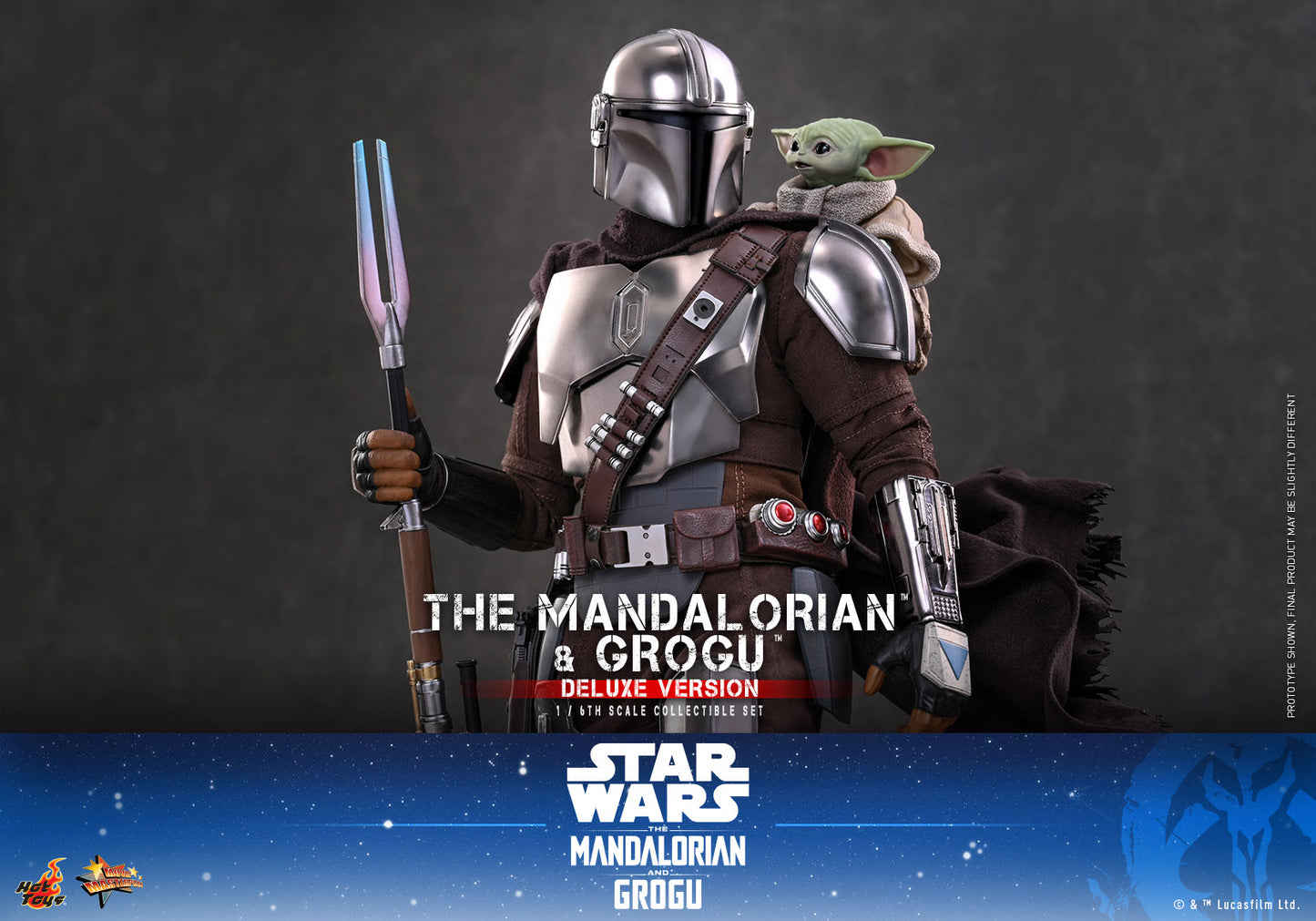 PRE-ORDER Hot Toys Star Wars: The Mandalorian & Grogu Deluxe Version Sixth Scale Figure Set