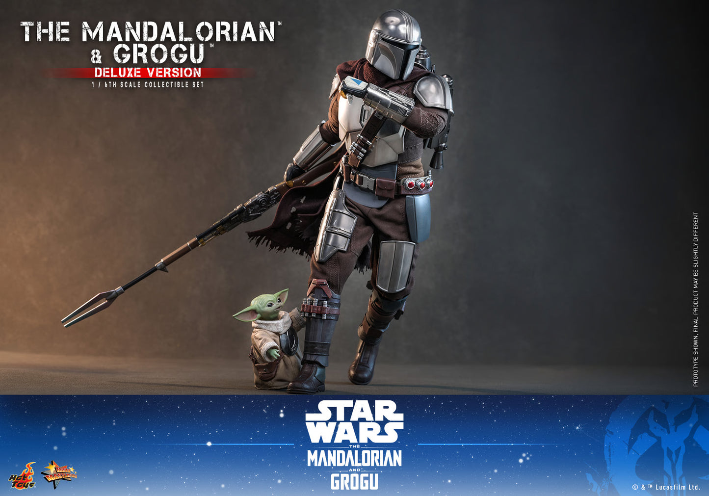 PRE-ORDER Hot Toys Star Wars: The Mandalorian & Grogu Deluxe Version Sixth Scale Figure Set