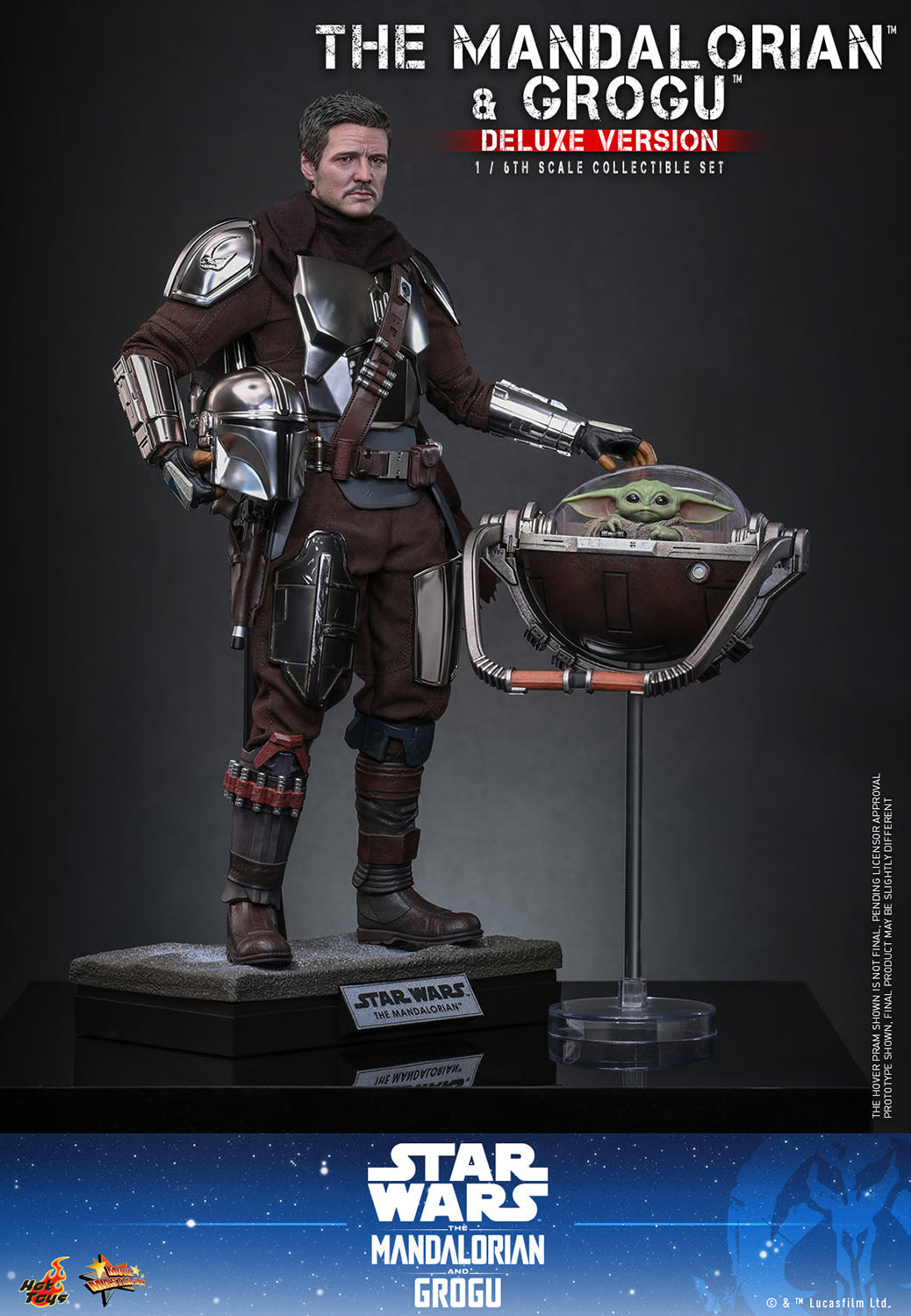 PRE-ORDER Hot Toys Star Wars: The Mandalorian & Grogu Deluxe Version Sixth Scale Figure Set