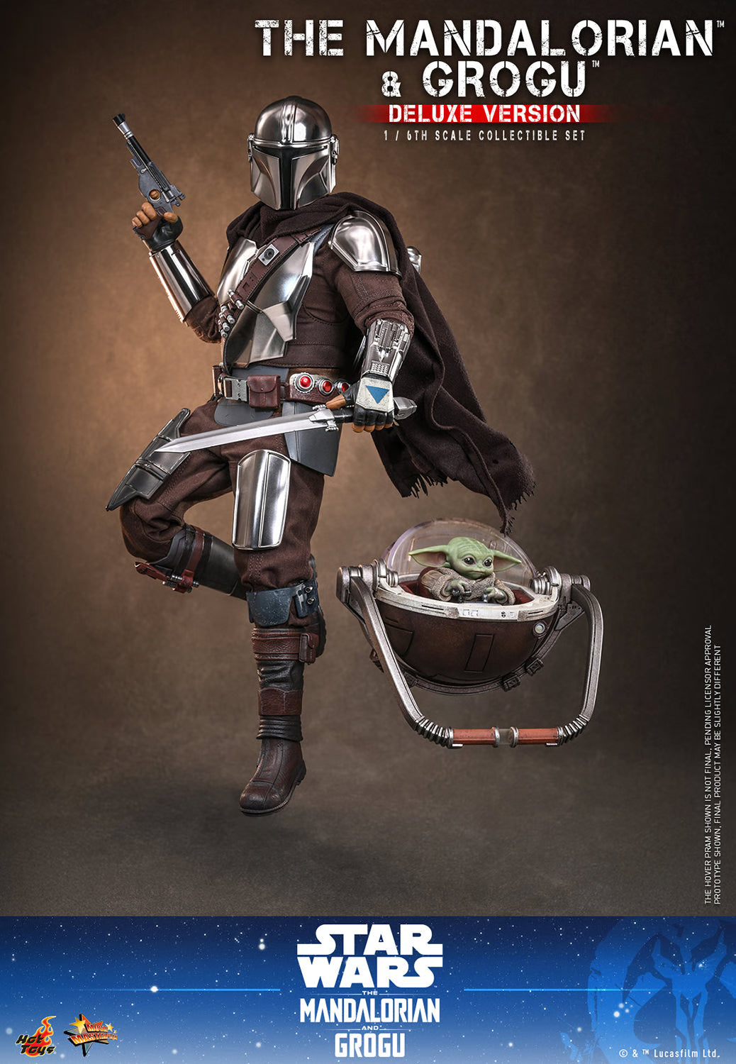 PRE-ORDER Hot Toys Star Wars: The Mandalorian & Grogu Deluxe Version Sixth Scale Figure Set