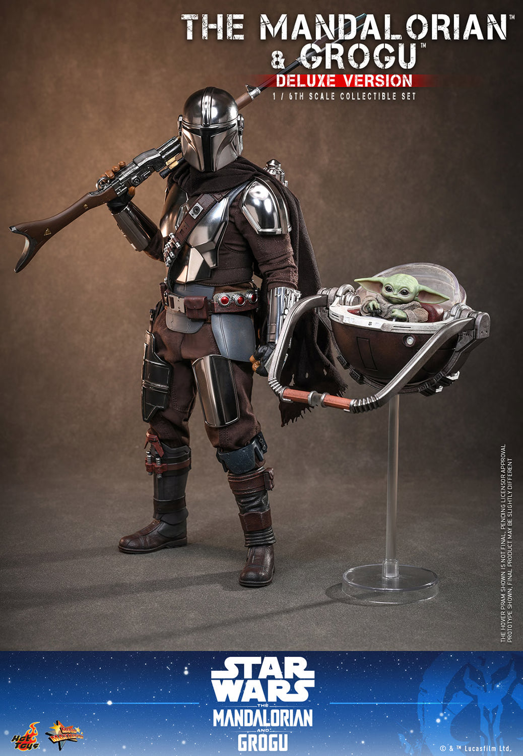 PRE-ORDER Hot Toys Star Wars: The Mandalorian & Grogu Deluxe Version Sixth Scale Figure Set