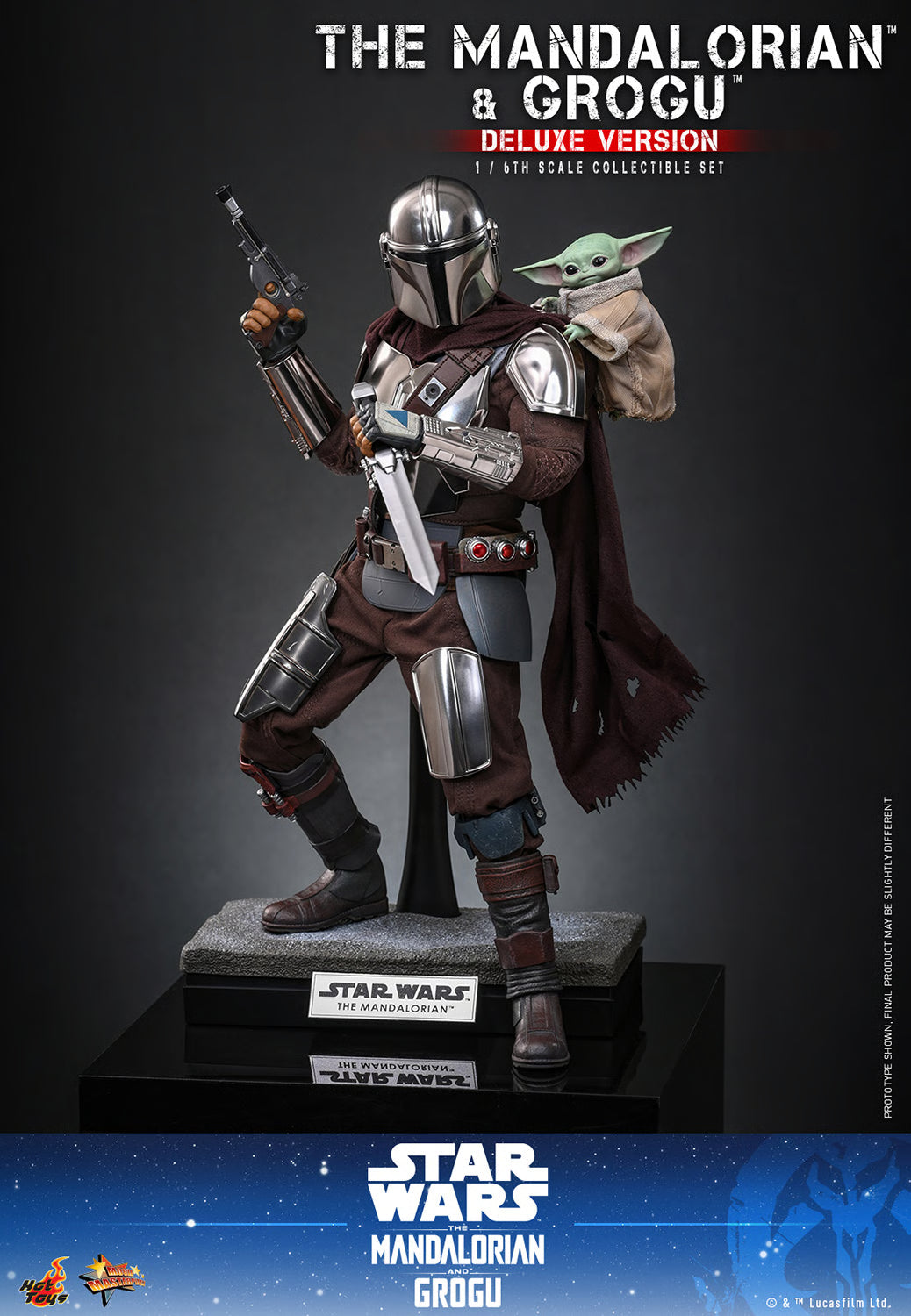 PRE-ORDER Hot Toys Star Wars: The Mandalorian & Grogu Deluxe Version Sixth Scale Figure Set