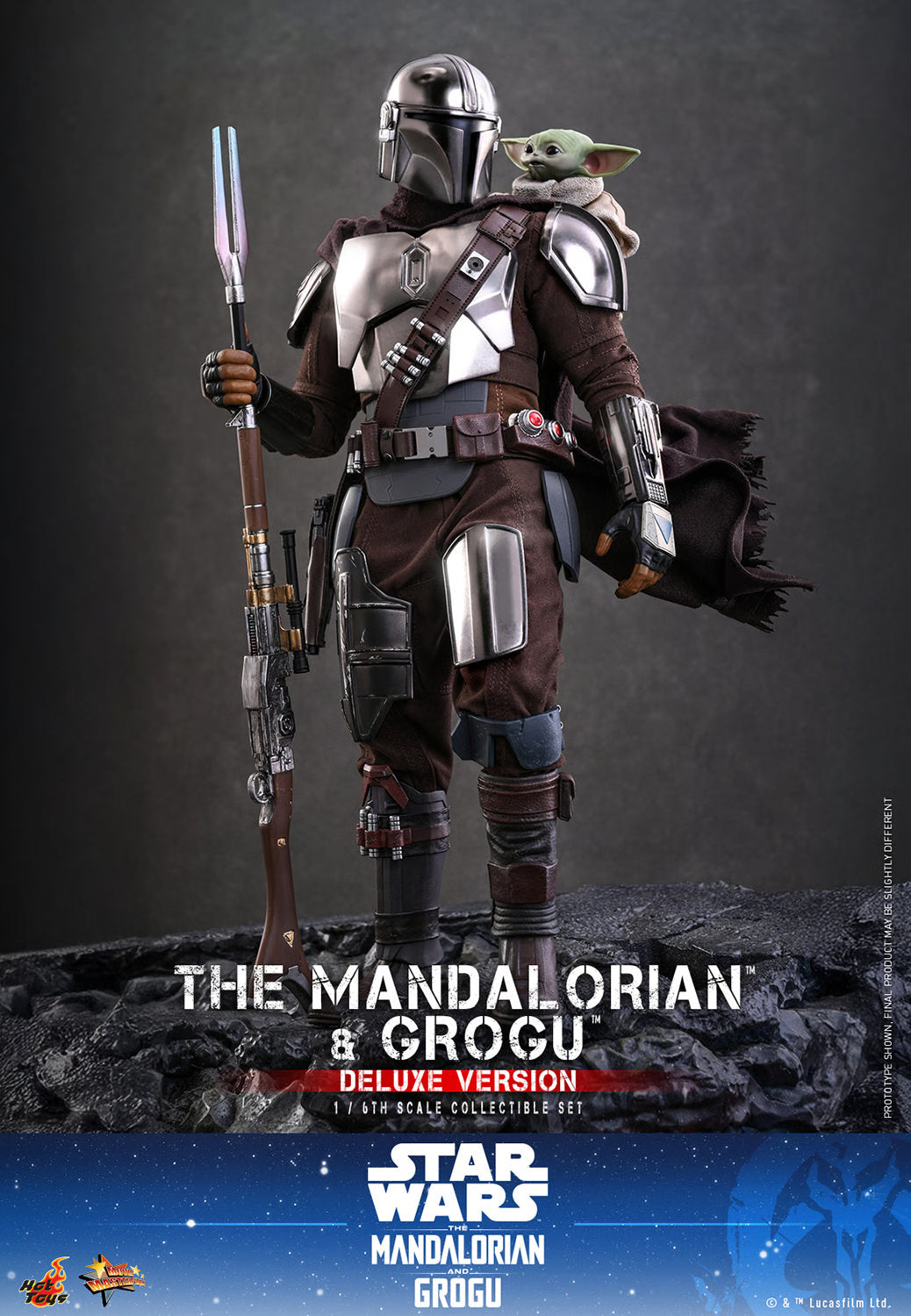 PRE-ORDER Hot Toys Star Wars: The Mandalorian & Grogu Deluxe Version Sixth Scale Figure Set