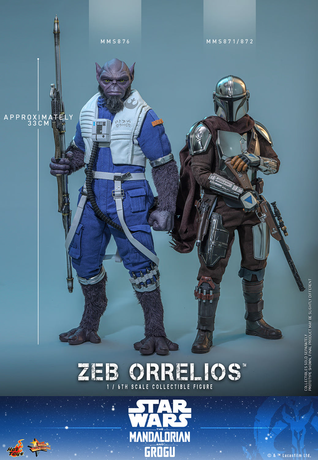 PRE-ORDER Hot Toys Star Wars The Mandalorian Zeb Orrelios 1/6th Figure