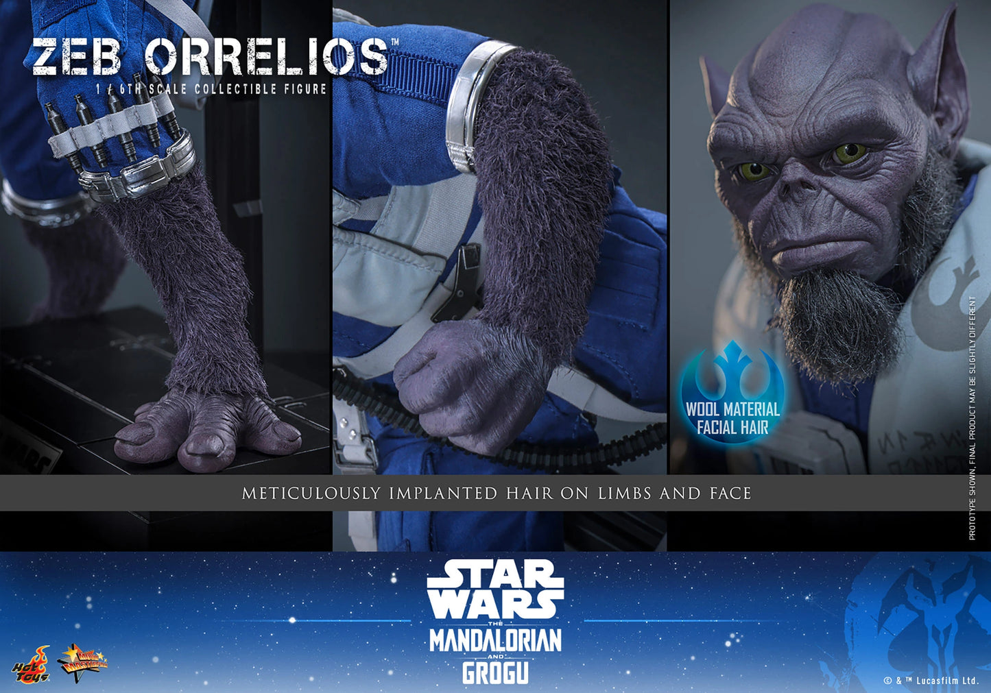 PRE-ORDER Hot Toys Star Wars The Mandalorian Zeb Orrelios 1/6th Figure