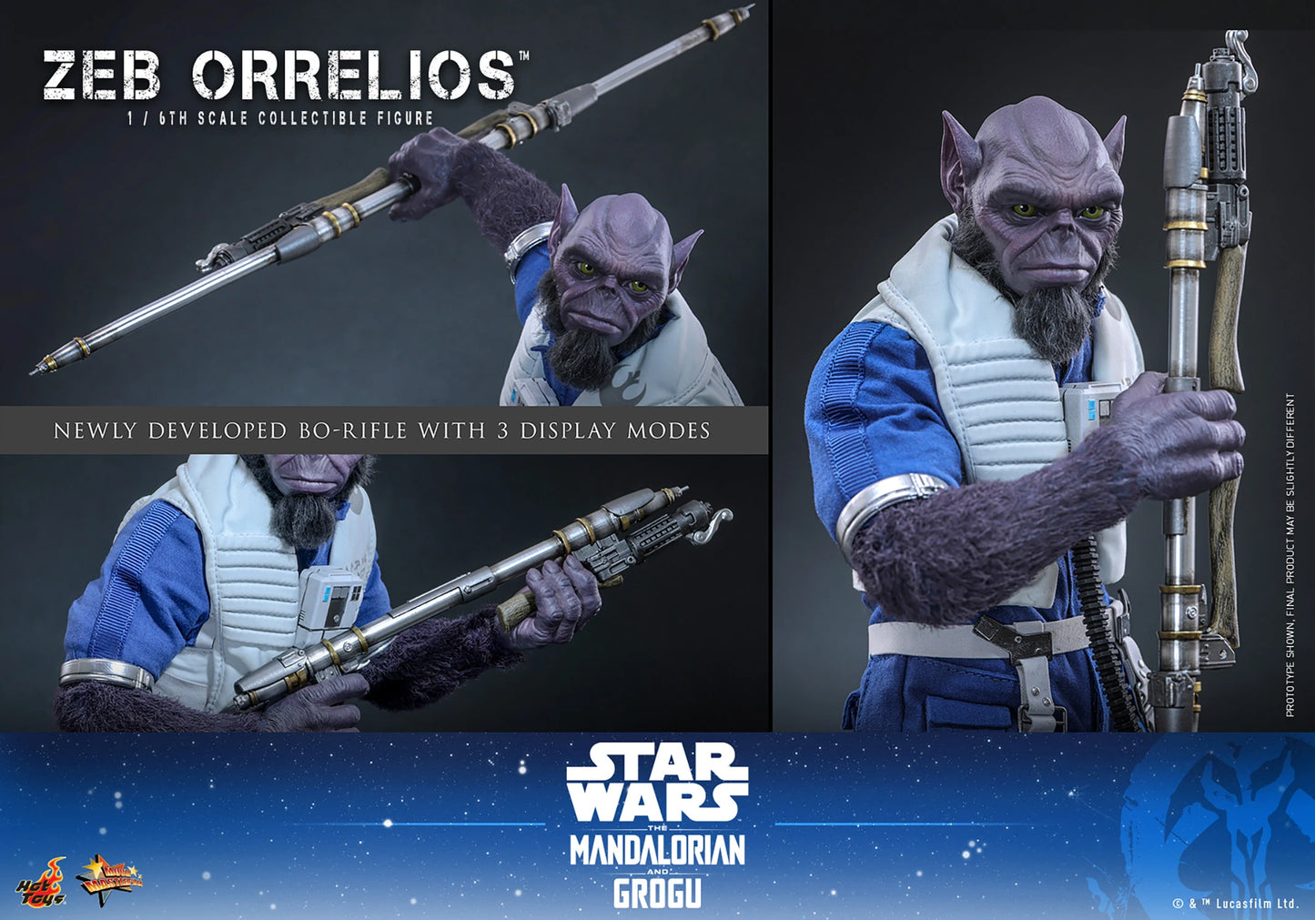 PRE-ORDER Hot Toys Star Wars The Mandalorian Zeb Orrelios 1/6th Figure
