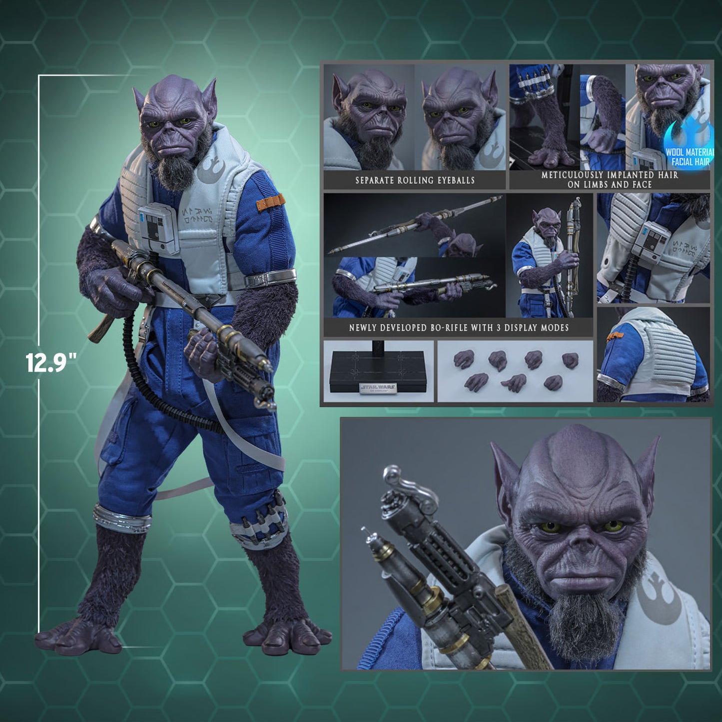 PRE-ORDER Hot Toys Star Wars The Mandalorian Zeb Orrelios 1/6th Figure