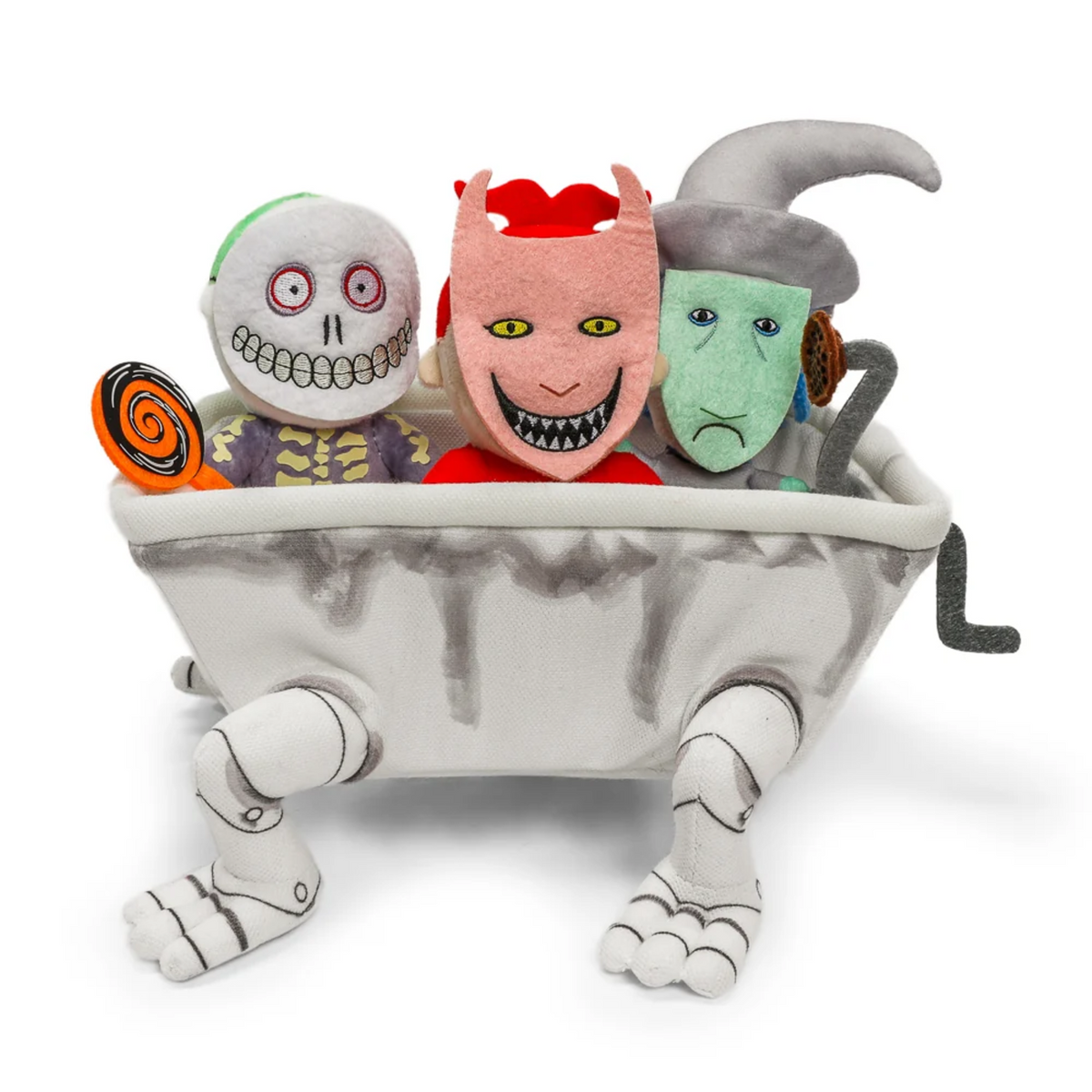 The Nightmare Before Christmas Lock, Shock & Barrel in Bathtub 9" Interactive Plush