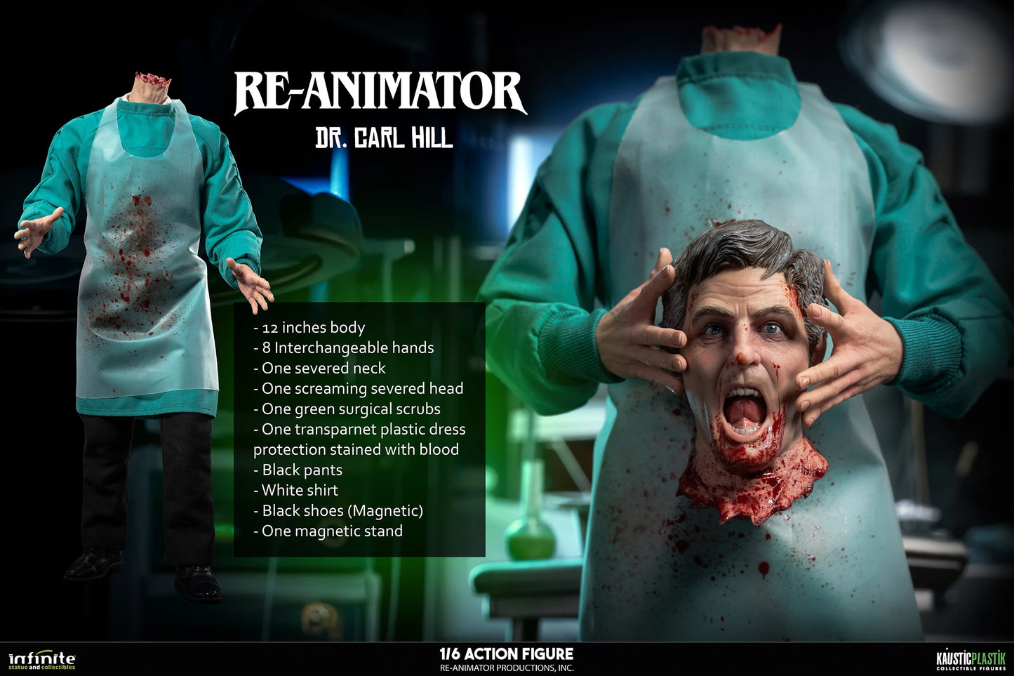 PRE-ORDER Doctor Carl Hill Sixth Scale Figure - Re-Animator