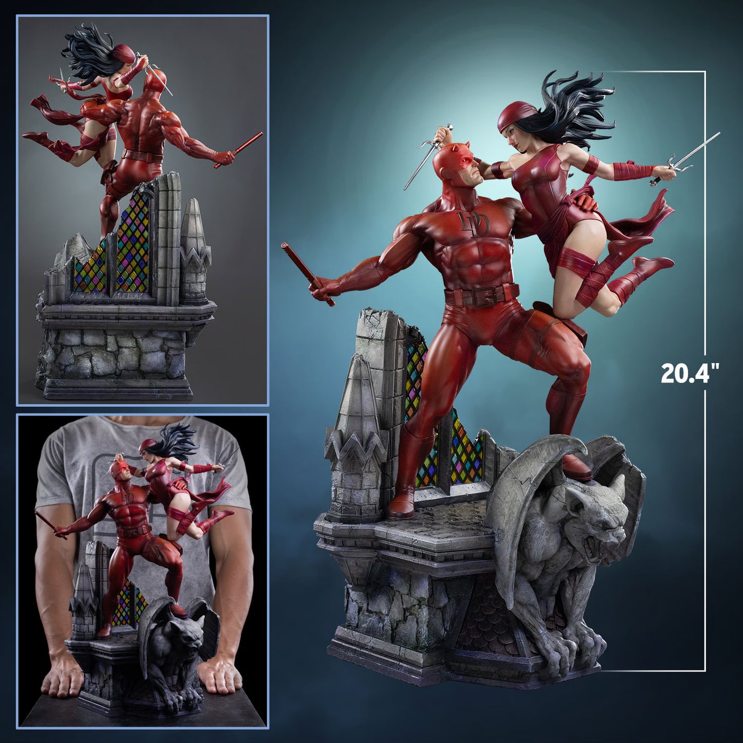 PRE-ORDER Iron Studios Marvel Comic Daredevil & Elektra 1/6th Scale Statue