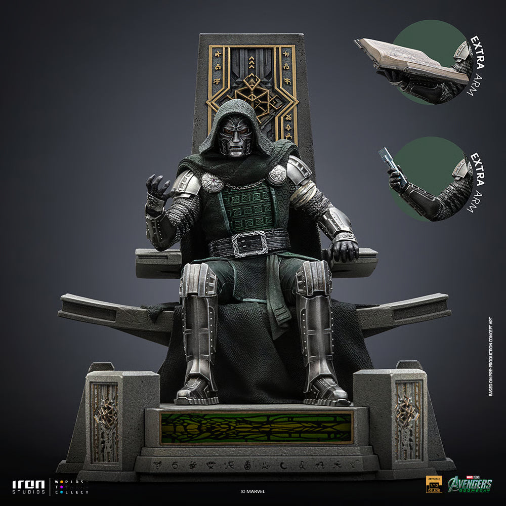 PRE-ORDER Iron Studios Marvel Avengers Doomsday Doctor Doom on Throne Statue