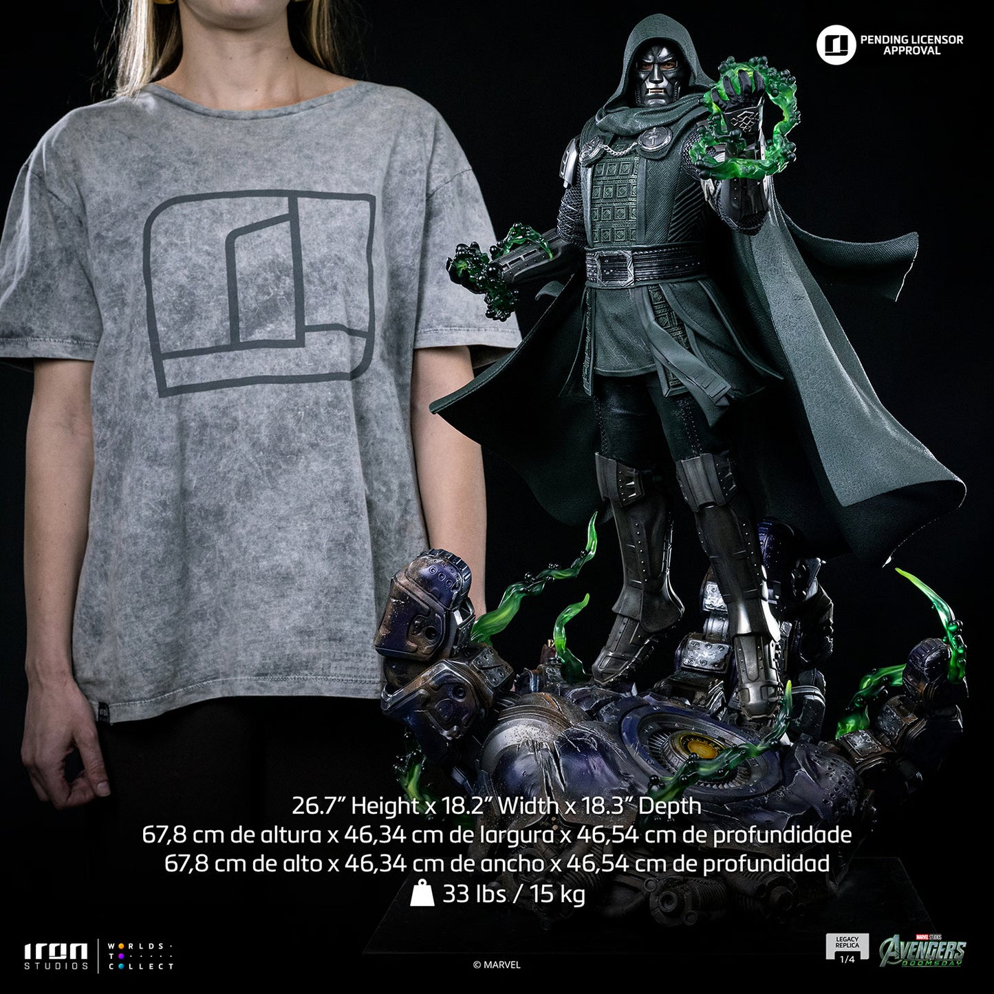 PRE-ORDER Iron Studios Marvel Avengers Doomsday Doctor Doom Quarter Scale Statue