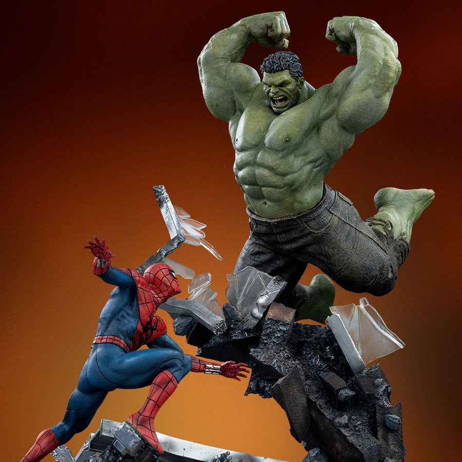 PRE-ORDER Iron Studios Spider-Man Brand New Day Spider-Man & Hulk 1/10 Art Scale Statue