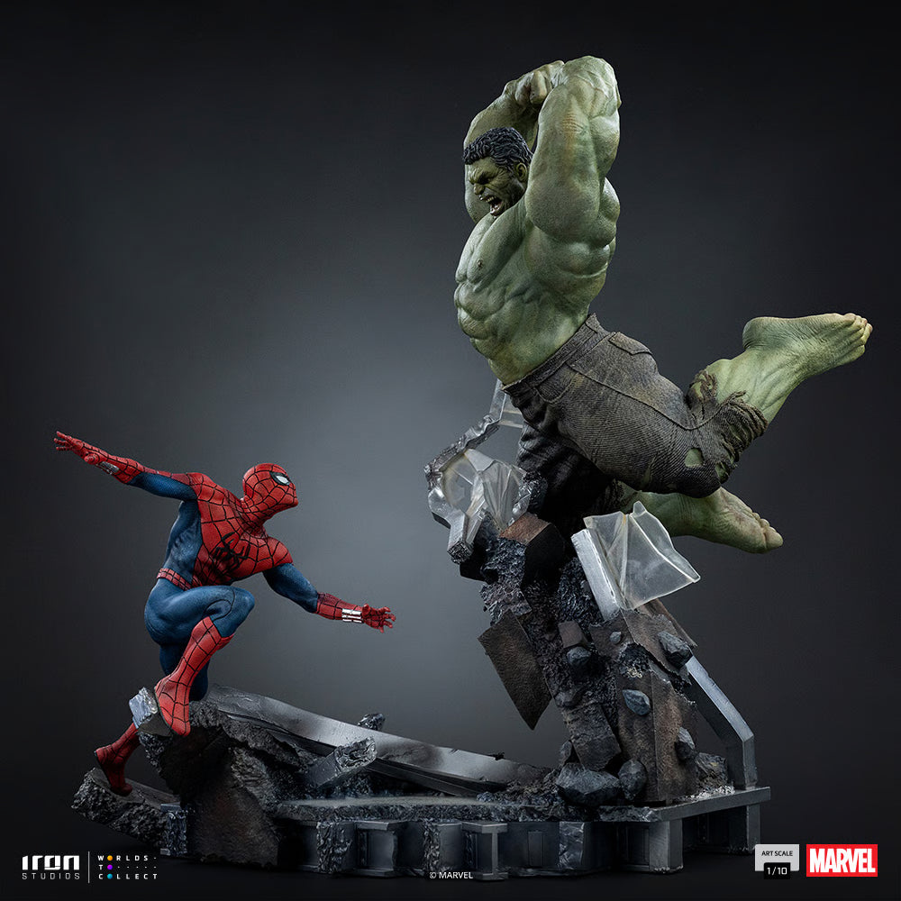 PRE-ORDER Iron Studios Spider-Man Brand New Day Spider-Man & Hulk 1/10 Art Scale Statue