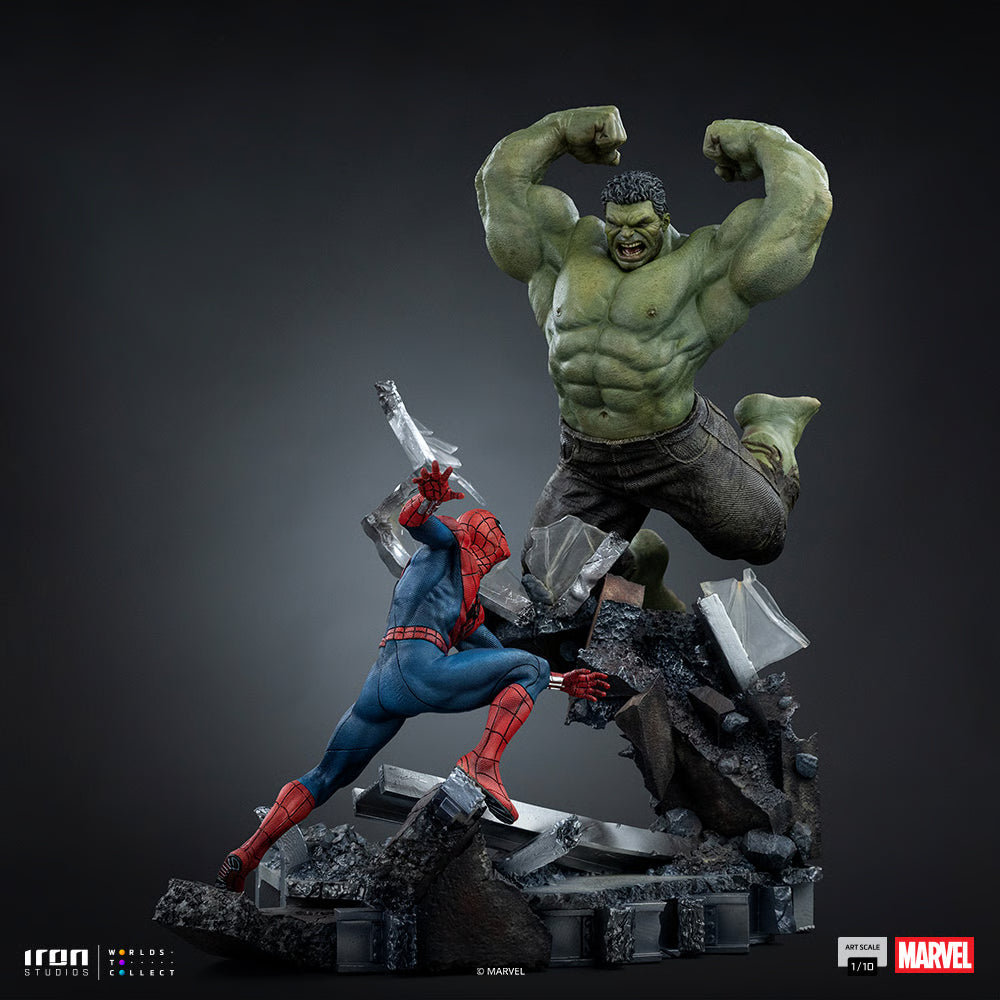 PRE-ORDER Iron Studios Spider-Man Brand New Day Spider-Man & Hulk 1/10 Art Scale Statue