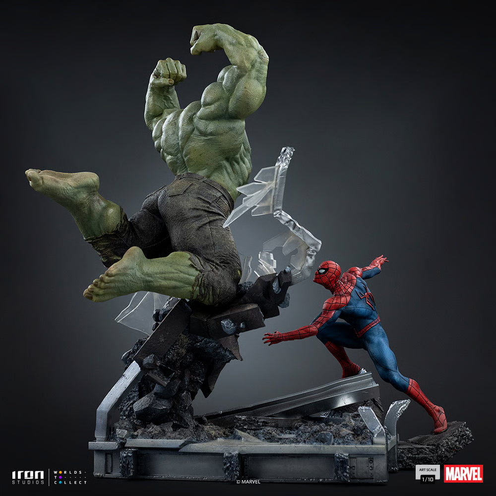 PRE-ORDER Iron Studios Spider-Man Brand New Day Spider-Man & Hulk 1/10 Art Scale Statue