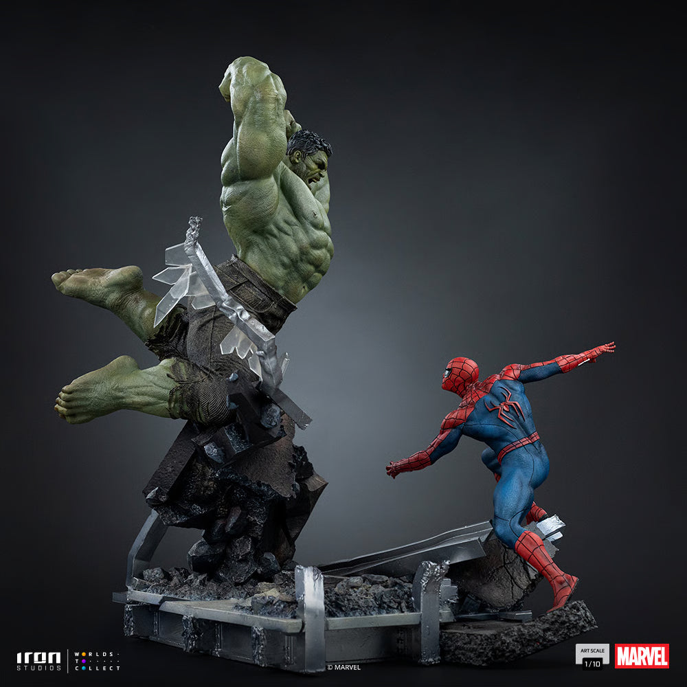 PRE-ORDER Iron Studios Spider-Man Brand New Day Spider-Man & Hulk 1/10 Art Scale Statue