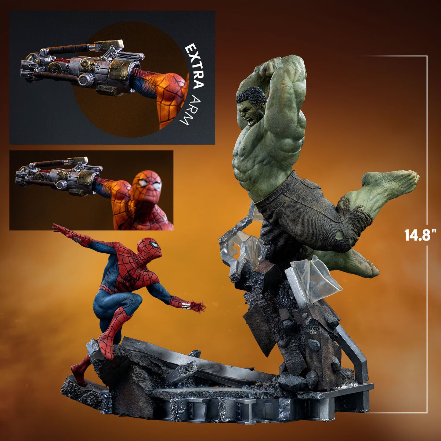 PRE-ORDER Iron Studios Spider-Man Brand New Day Spider-Man & Hulk 1/10 Art Scale Statue