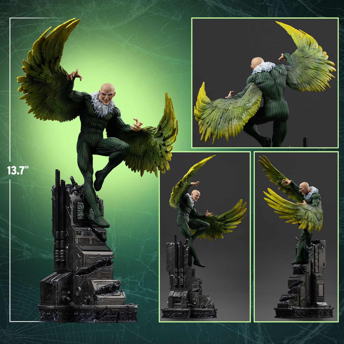 PRE-ORDER  Iron Studios Marvel Comics Vulture Battle Diorama Series Art Scale 1/10th Statue