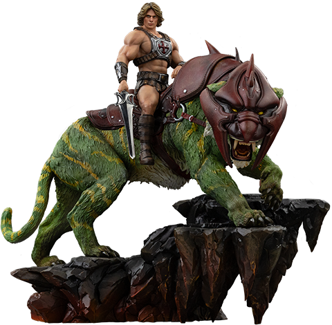 PRE-ORDER He-Man and Battle Cat Deluxe 1:10 Scale Statue