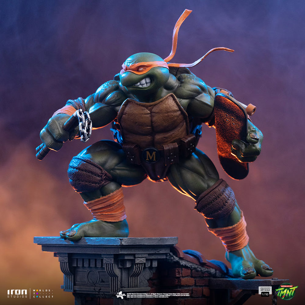 PRE-ORDER Iron Studios Teenage Mutant Ninja Turtles Michelangelo Unleashed Art Scale 1:10 Statue