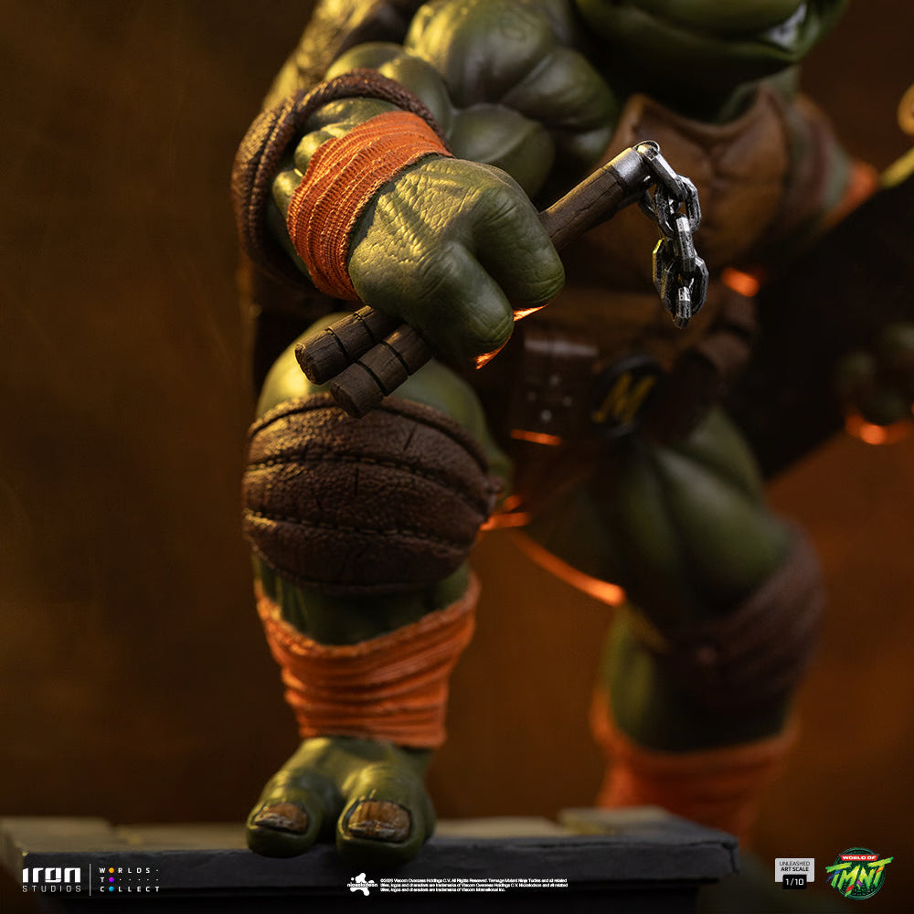 PRE-ORDER Iron Studios Teenage Mutant Ninja Turtles Michelangelo Unleashed Art Scale 1:10 Statue
