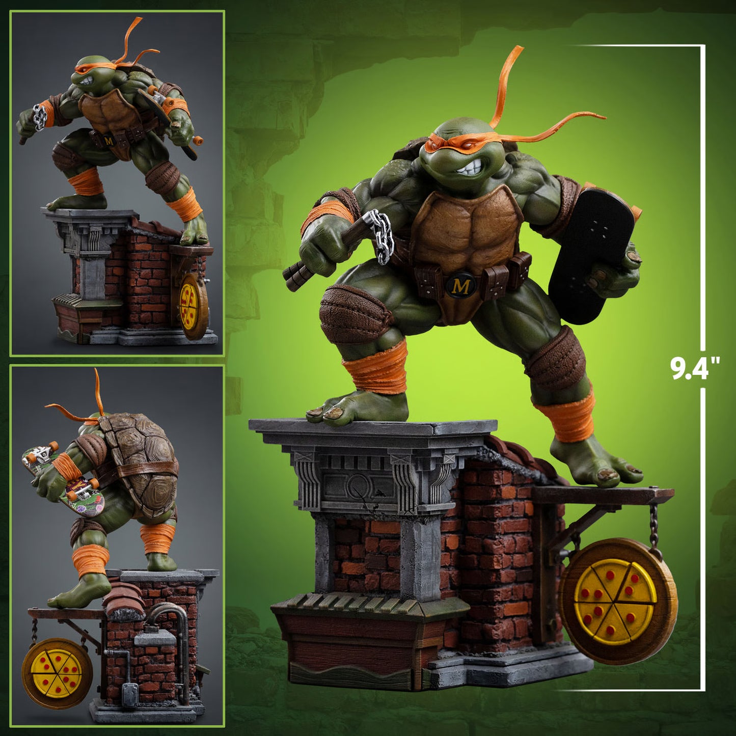 PRE-ORDER Iron Studios Teenage Mutant Ninja Turtles Michelangelo Unleashed Art Scale 1:10 Statue