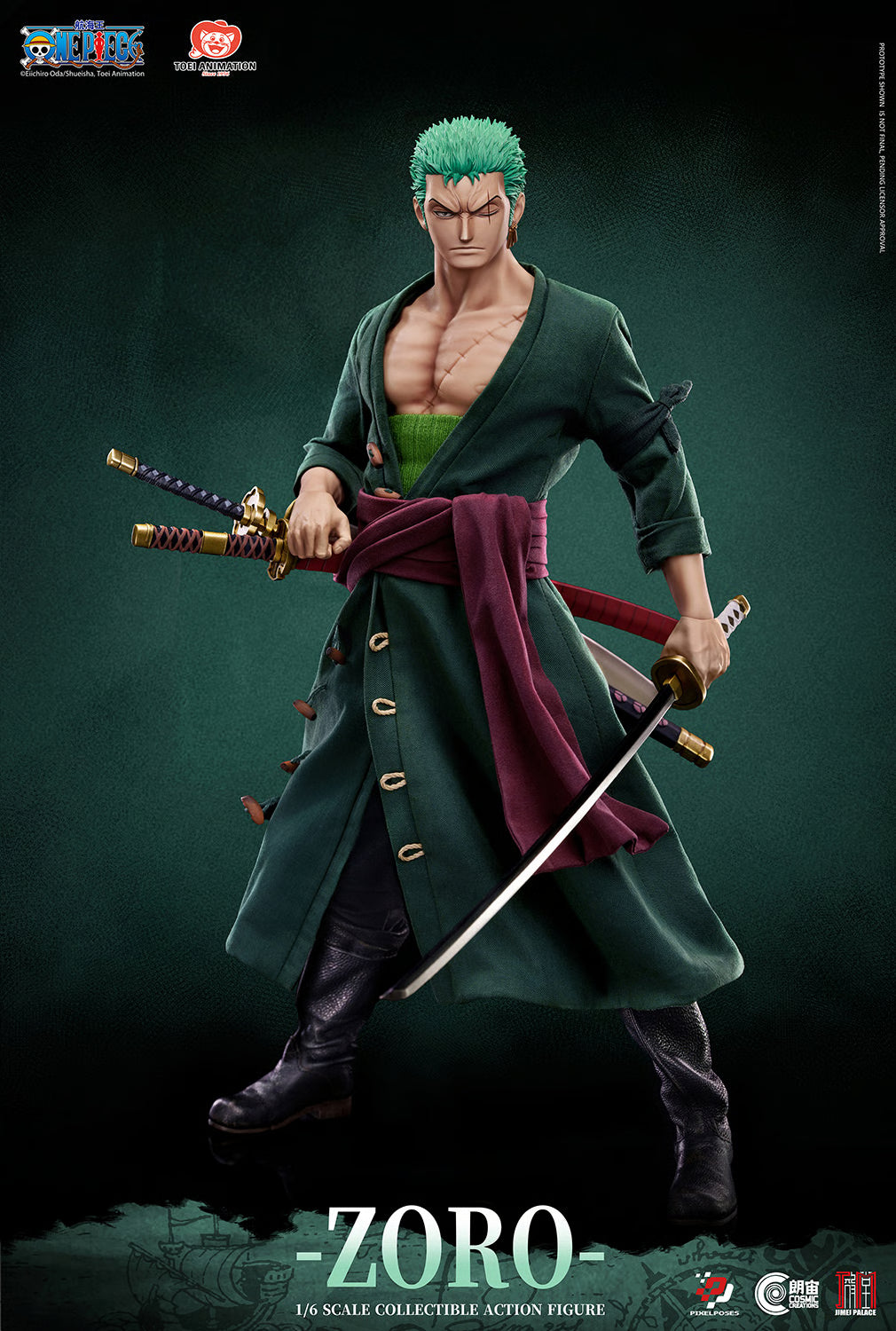 PRE-ORDER Roronoa Zoro Sixth Scale Figure Jimei Palace x Cosmic Creations