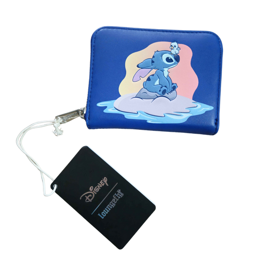 Loungefly Disney Lilo and Stitch Sitting on a rock Minimal Wallet