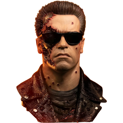 PRE-ORDER T-800 Model 101 (Battle Damaged) Art Mask Life-Size Bust by PureArts
